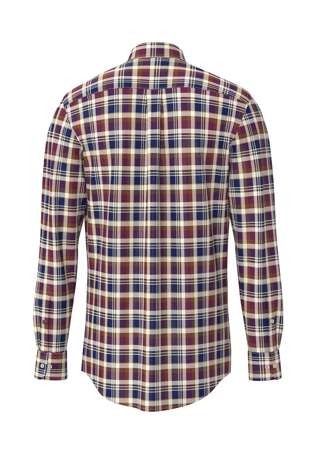 Fynch Hatton Deep Merlot Washed Oxford Shirt