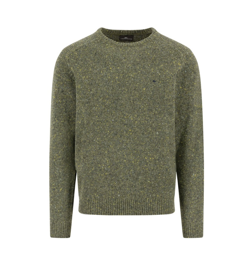 Fynch Hatton Dark Ivy Green Crew Neck Sweater
