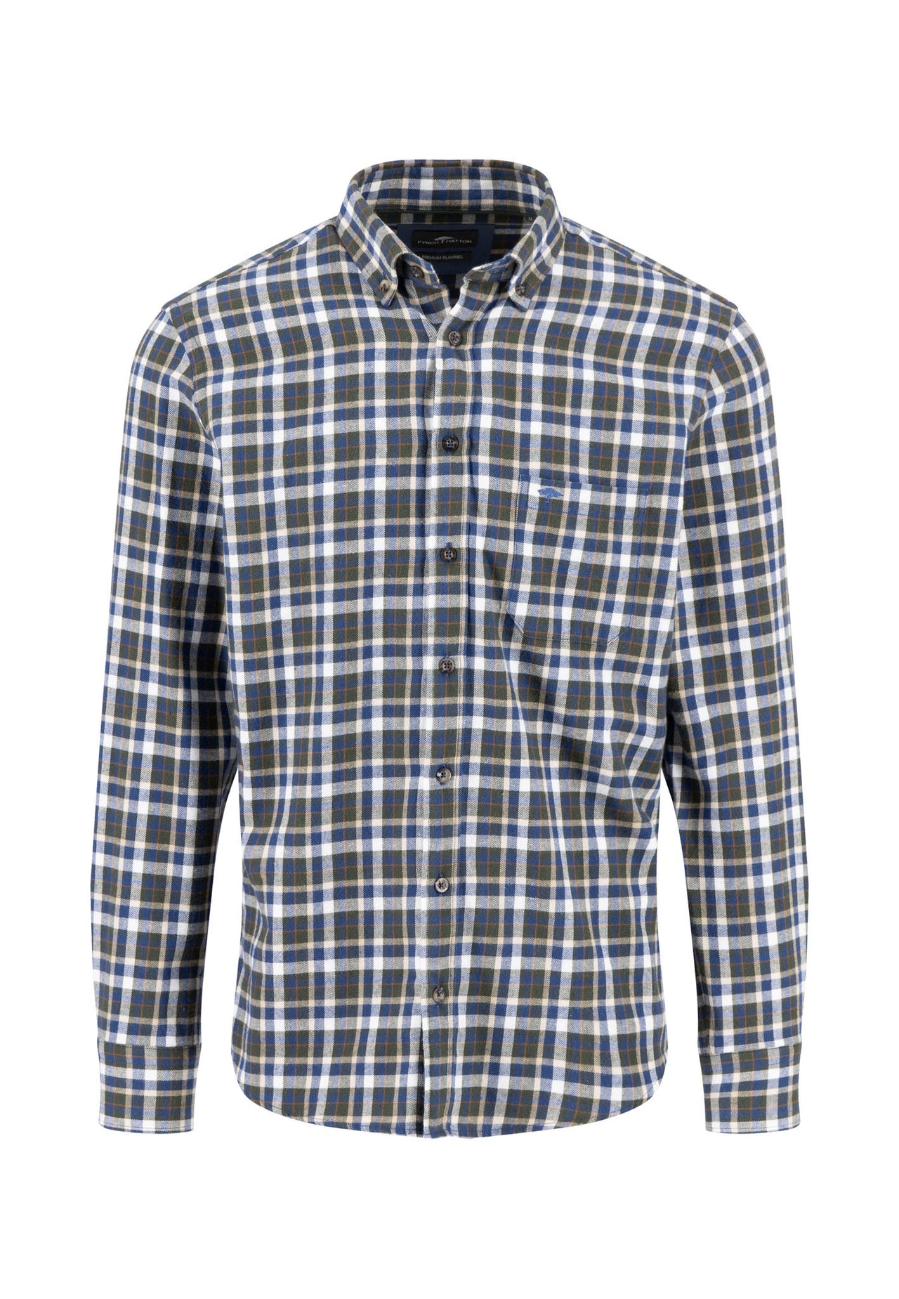 Fynch Hatton Dark Ivy Premium Flannel Check Shirt