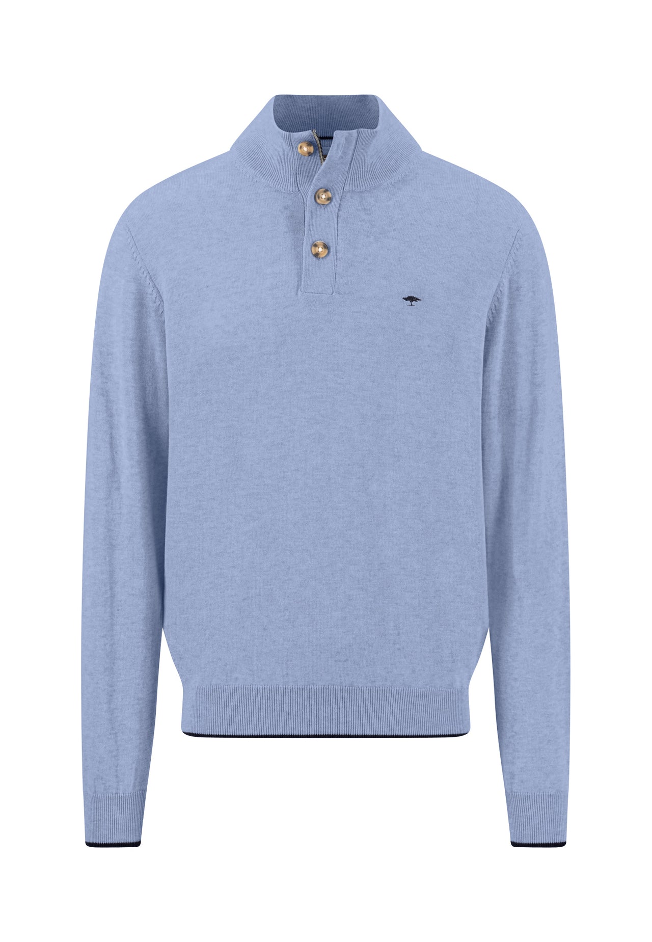 Fynch Hatton O-Neck Superfine Jumper - New Breeze
