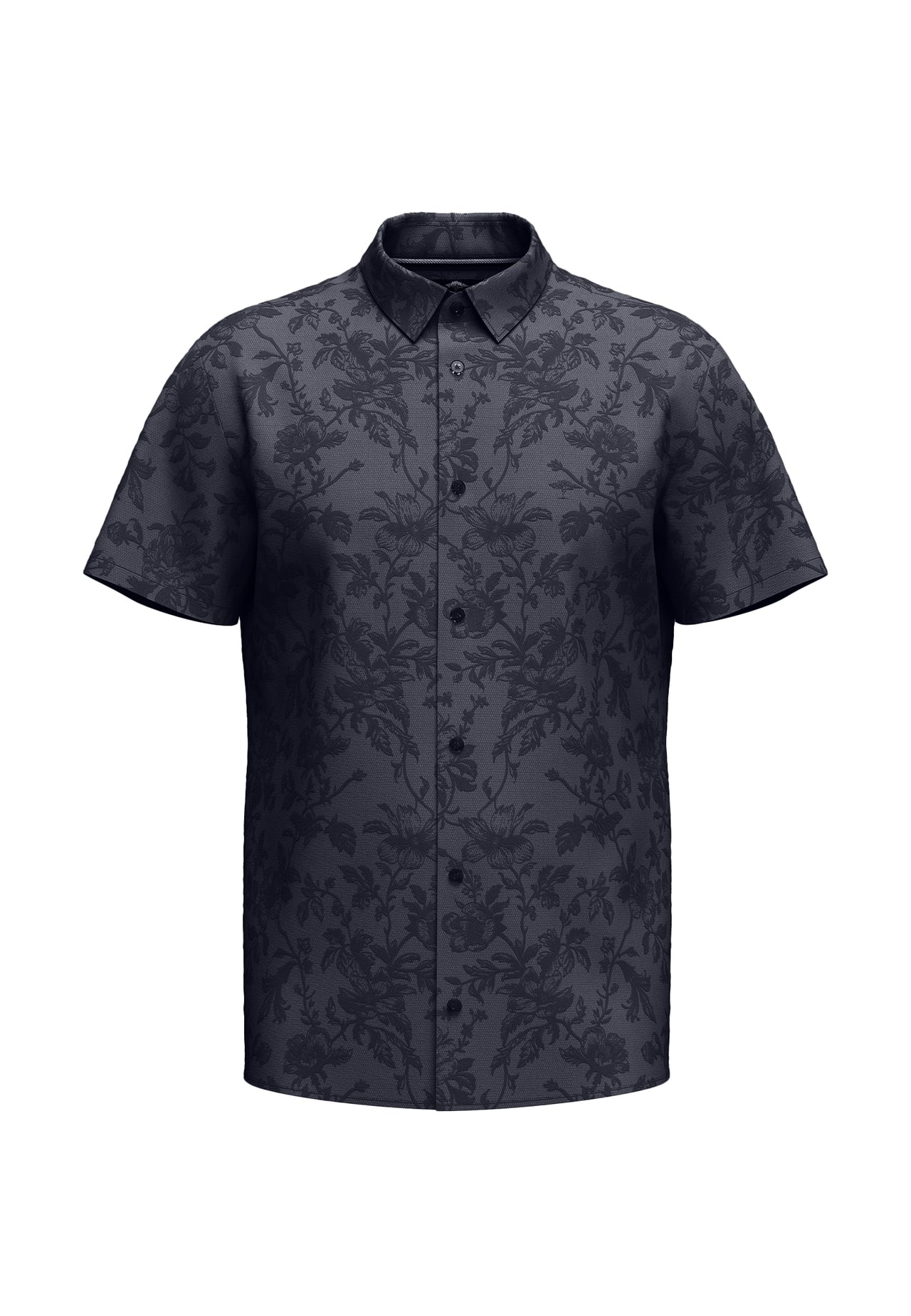 Fynch Hatton 2 Tone Polo Shirt- Navy