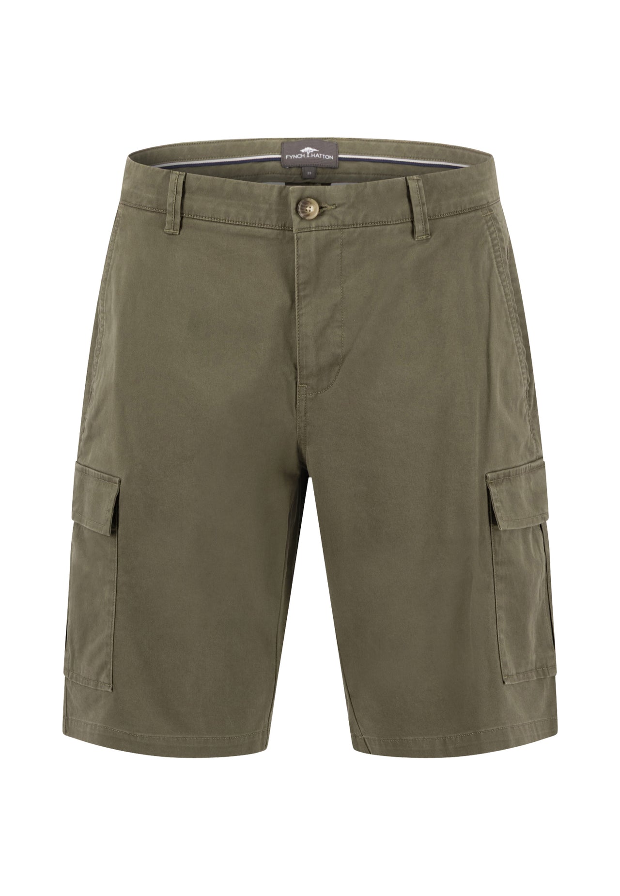 Fynch Hatton Summer Stetch Cargo Shorts- Dark Khaki