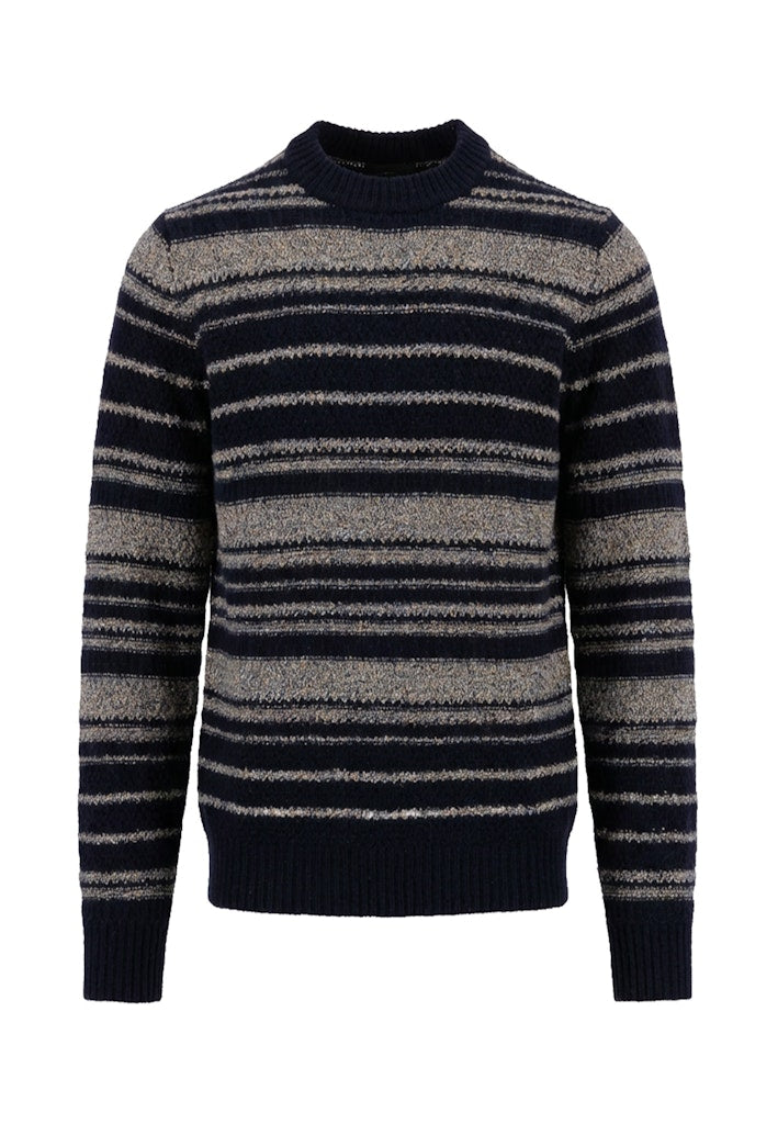 Fynch Hatton Navy Fancy Stripe Jumper