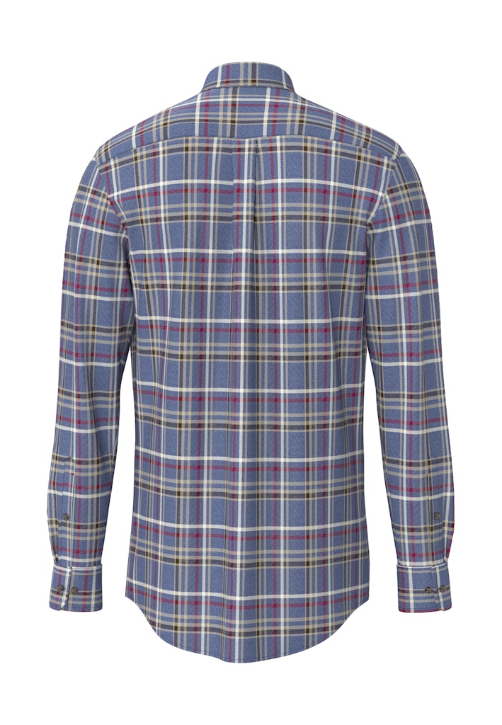 Fynch Hatton Mens Blue Check Shirt