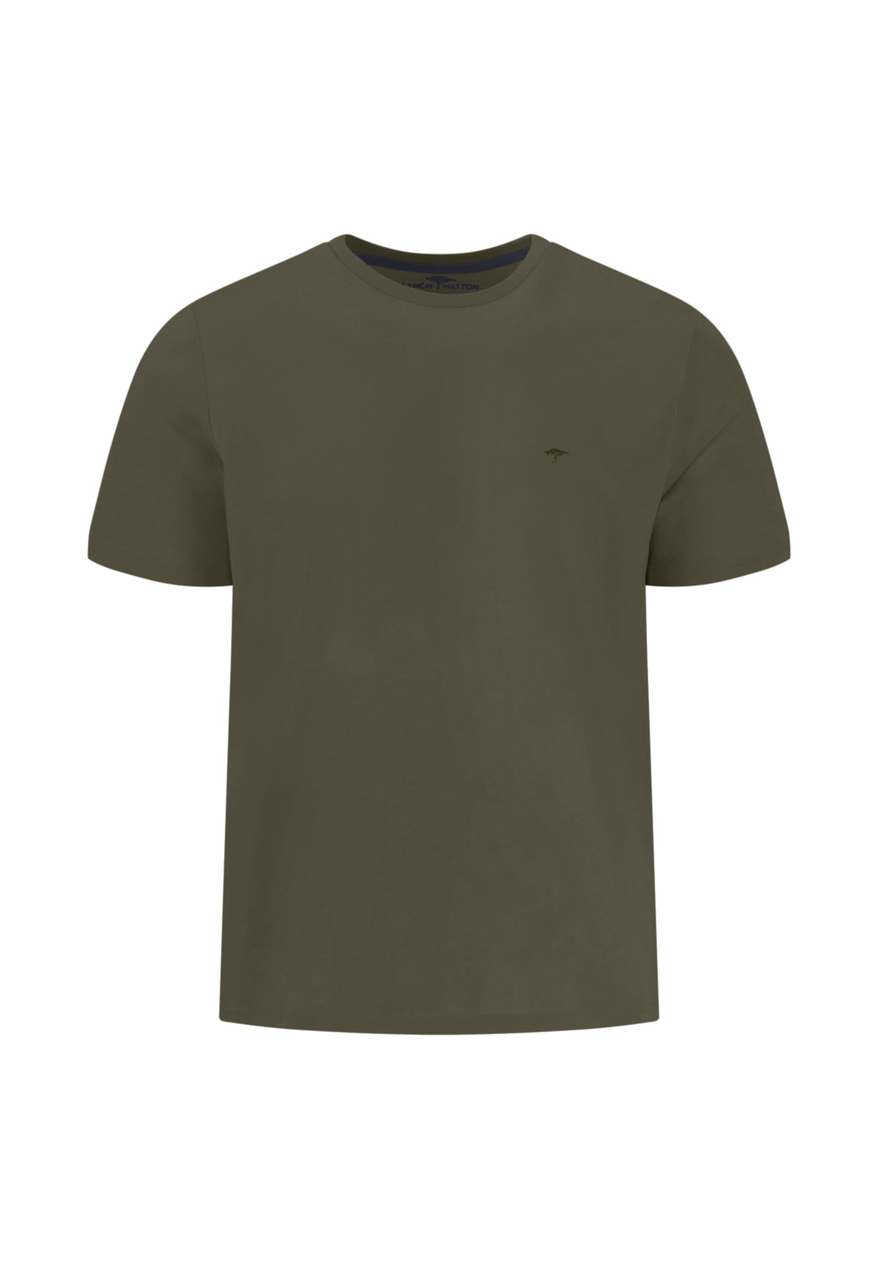 Fynch Hatton T-Shirt Basic Single Jersey- Dark Khaki