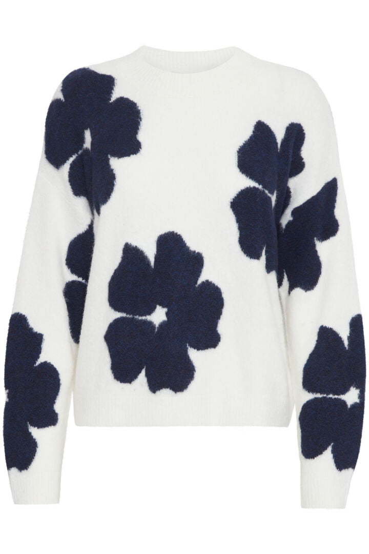 B Young Omea White Flower Jumper