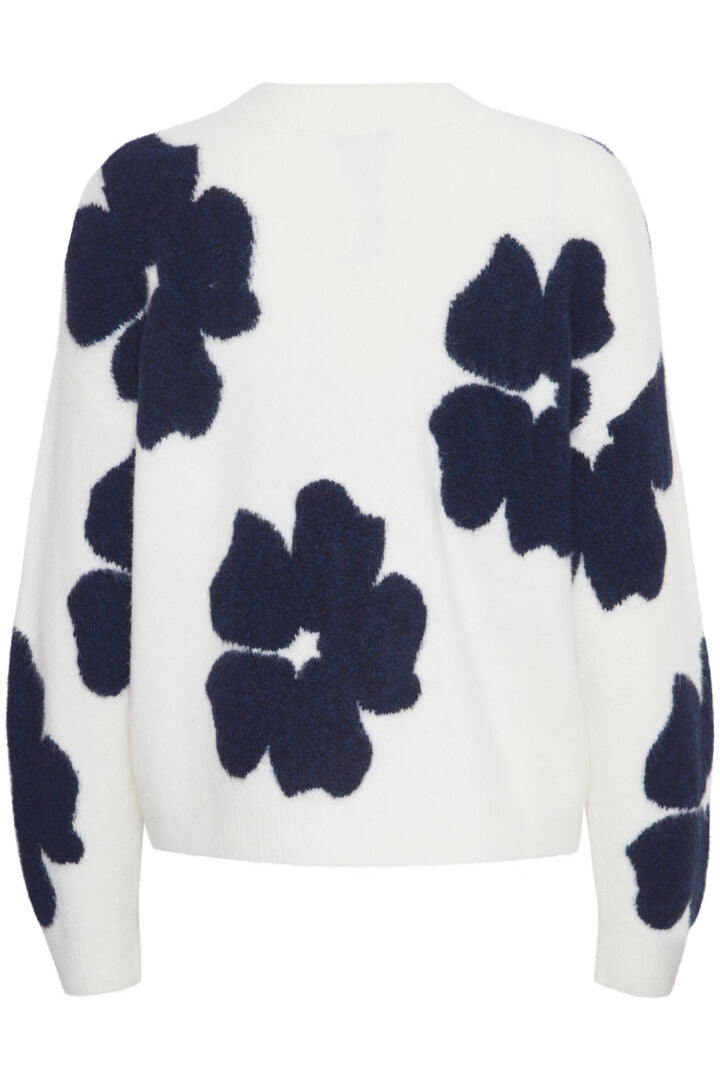 B Young Omea White Flower Jumper