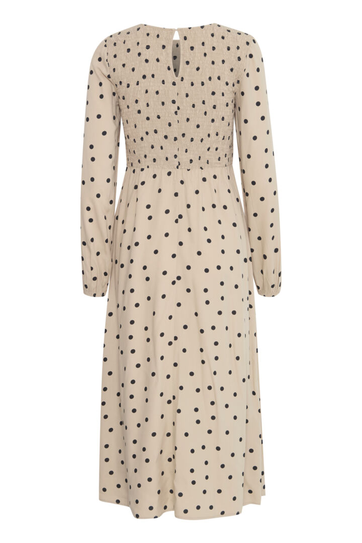 B Young Beige Josa Dot Smock Dress