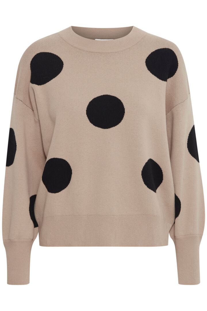 B Young Omme Beige Dot Jumper