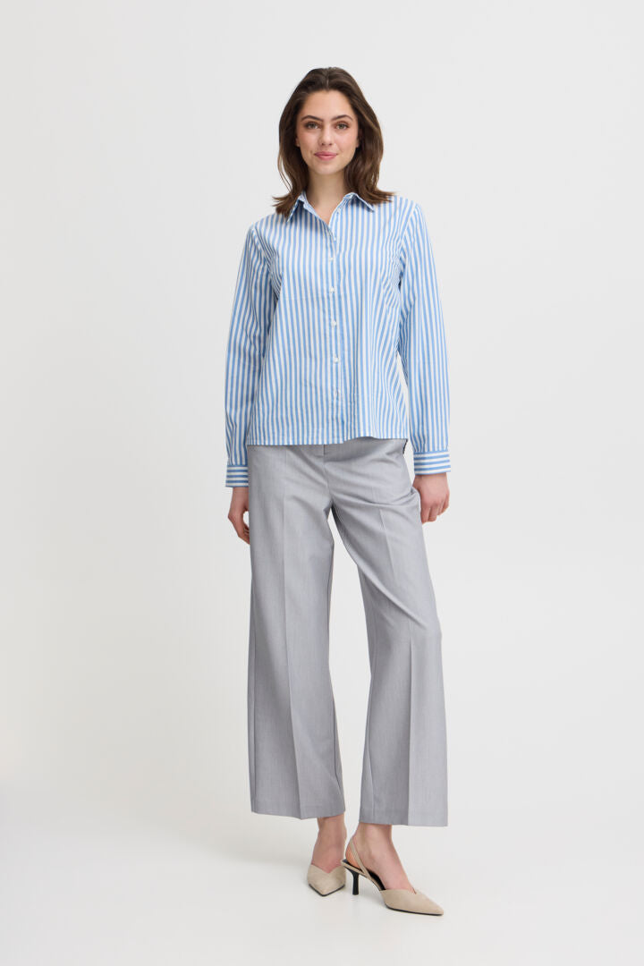 B Young Hetila Blue and White Stripe Shirt
