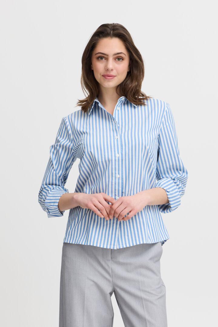 B Young Hetila Blue and White Stripe Shirt