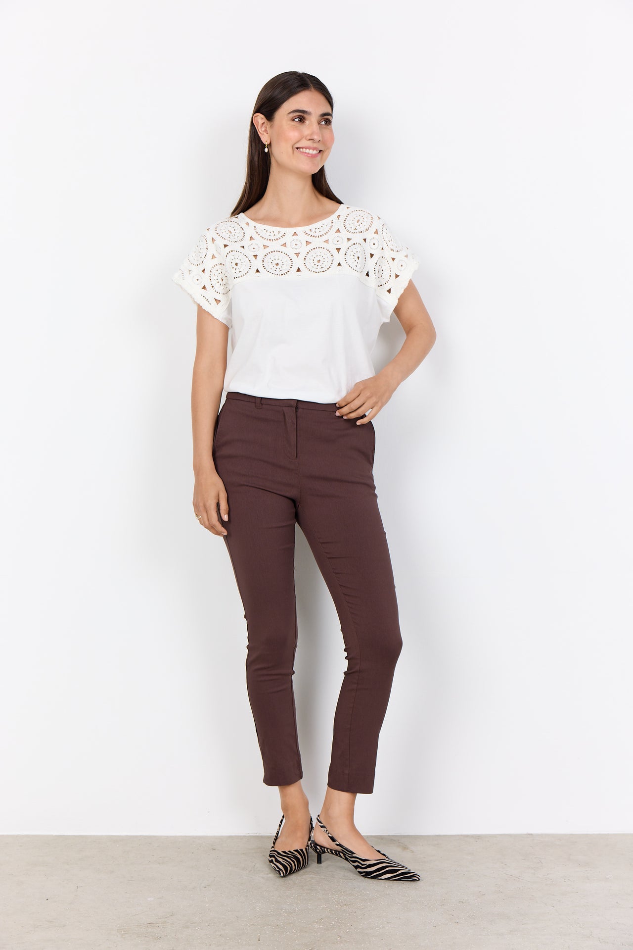 Soya Concept LILLY Trousers - Hot Fudge