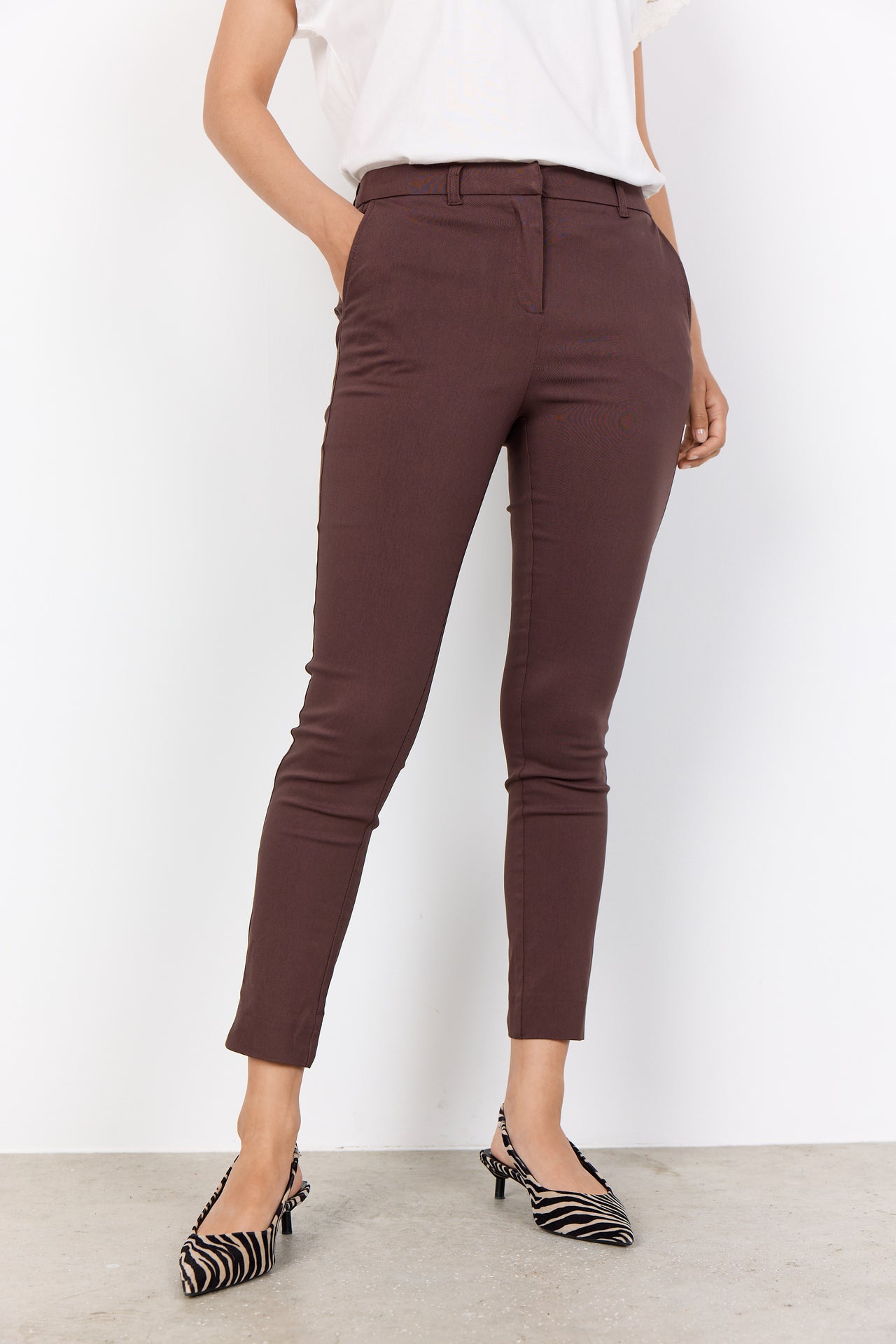 Soya Concept LILLY Trousers - Hot Fudge