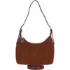 Ashwood Leather and Suede Shoulder Bag with Replaceable Crossbody Strap in Tan: S-52