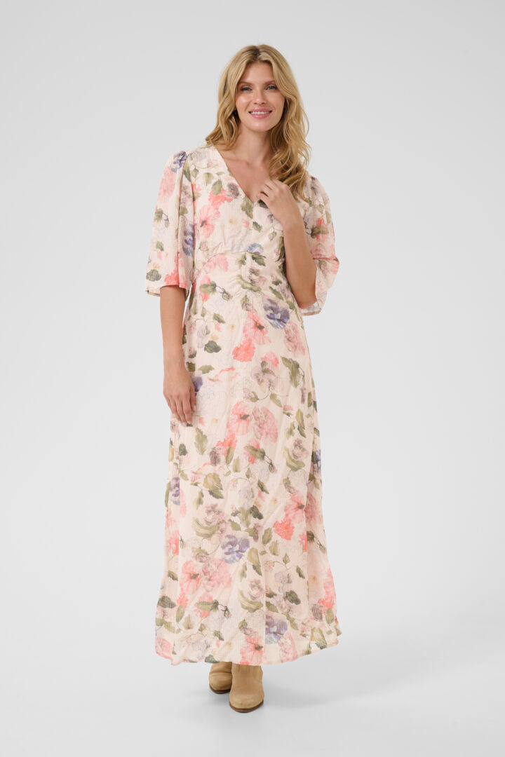 Cream Hailey Sepia Rose Dress