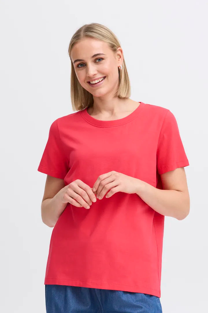 Fransa Shoulder T-Shirt - Teaberry
