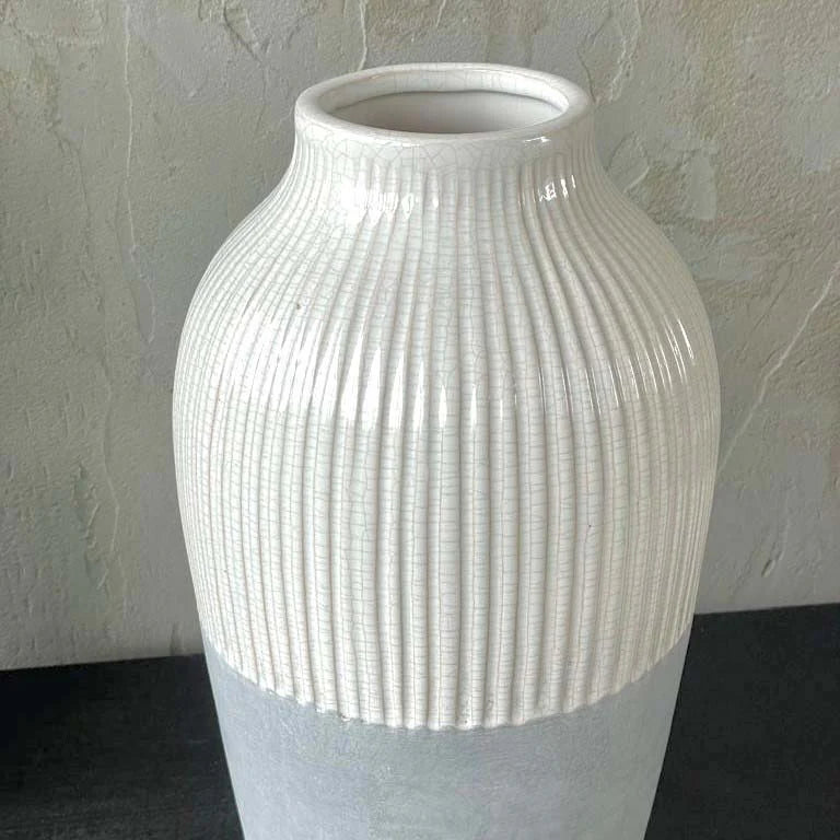 Biggie Best Two Tone Ribbed Vase
