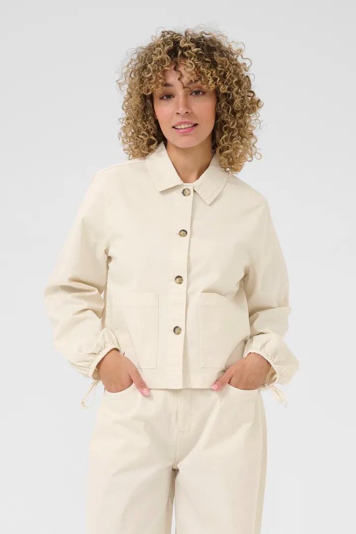 Cream Berta Twill Turtle Dove Jacket