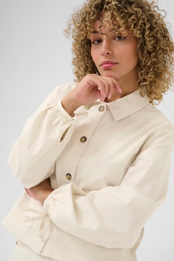 Cream Berta Twill Turtle Dove Jacket
