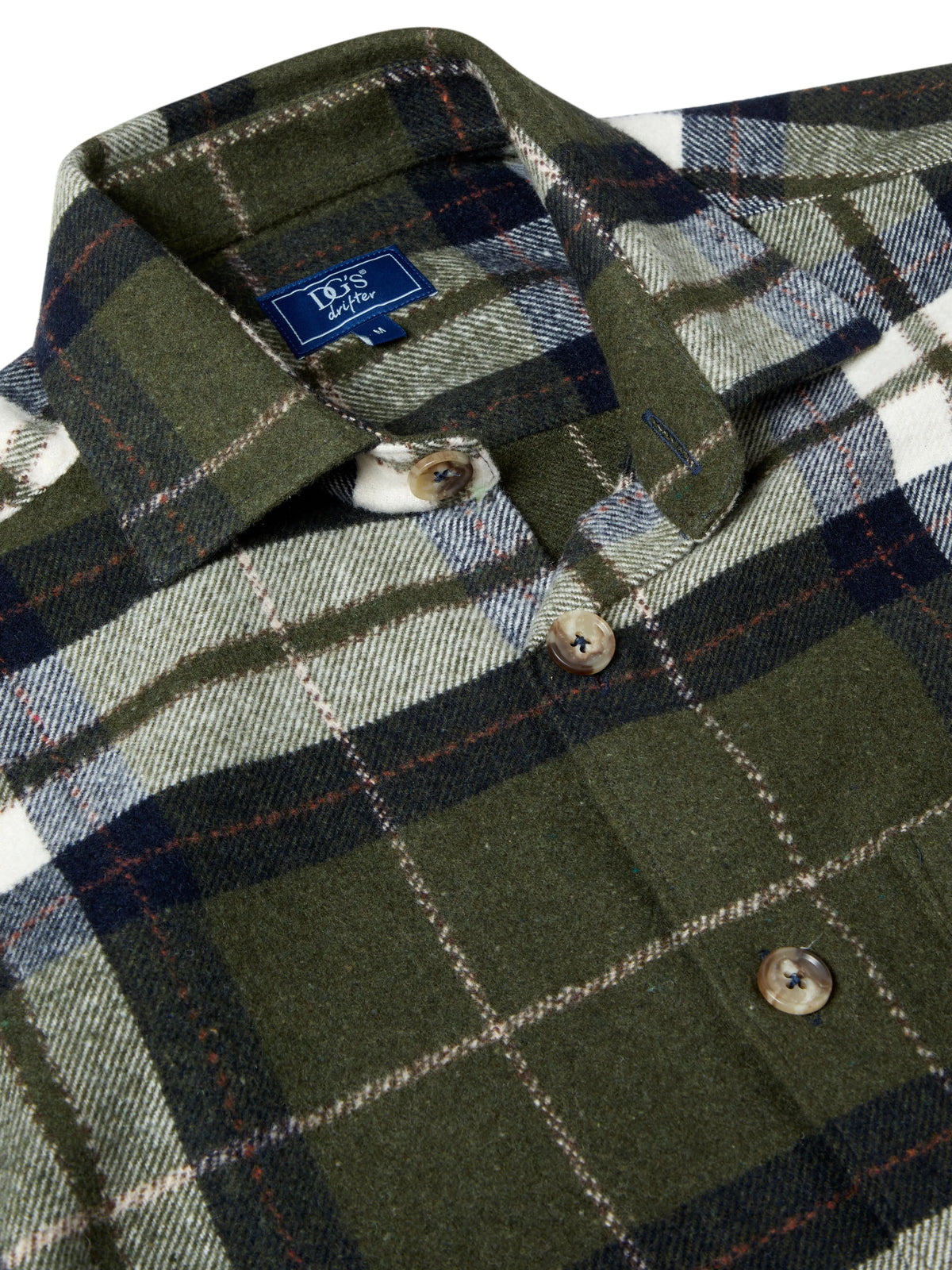 Douglas & Grahame Green & Navy Check Overshirt