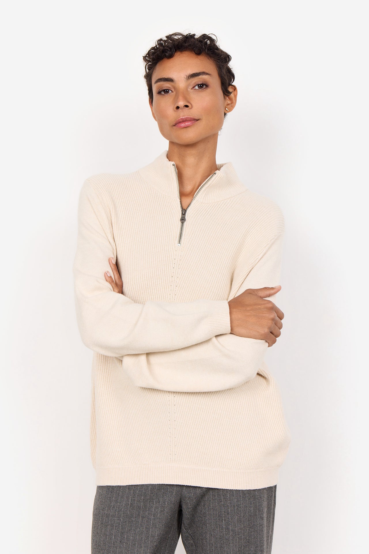 Soya Concept Kanita Jumper - Cream Melange
