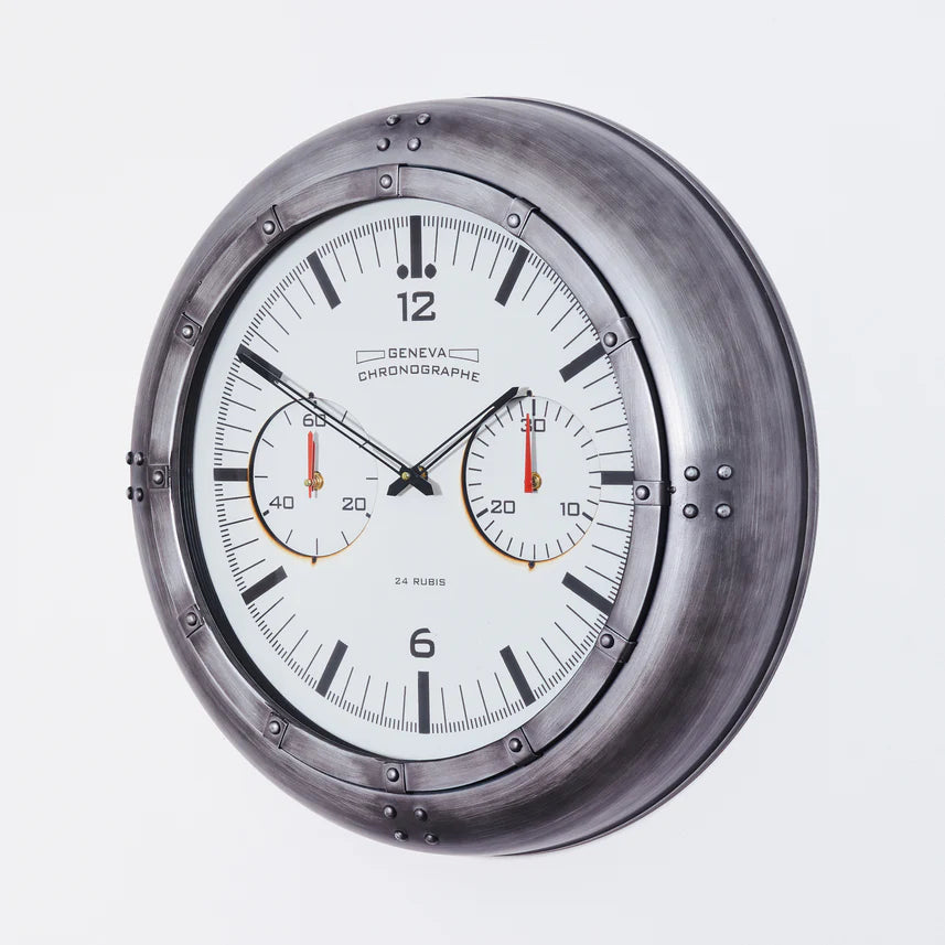 Stone The Crows Round Chronograph Wall Clock