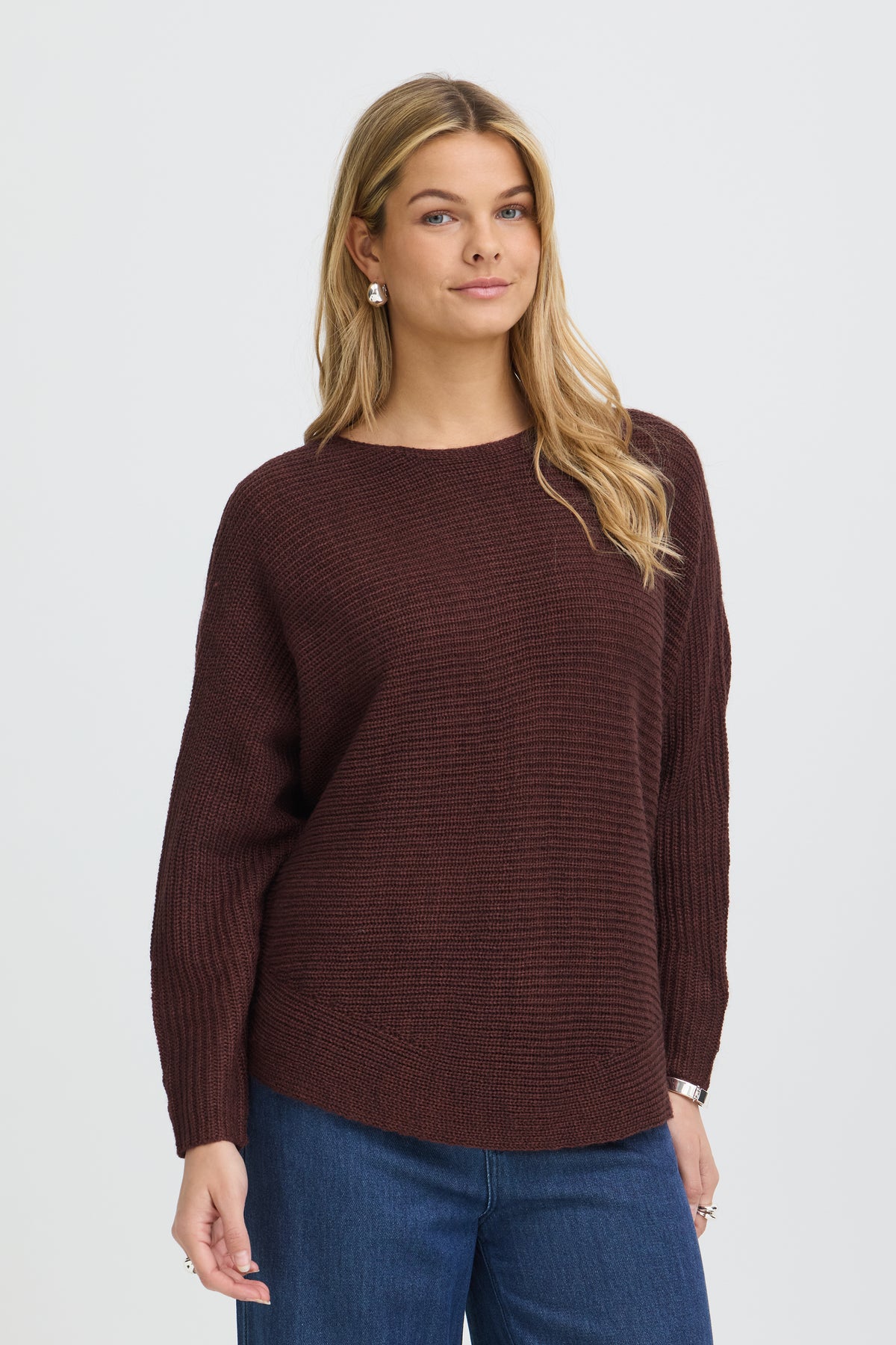 Fransa ERETTA Jumper - Rum Raisin Melange