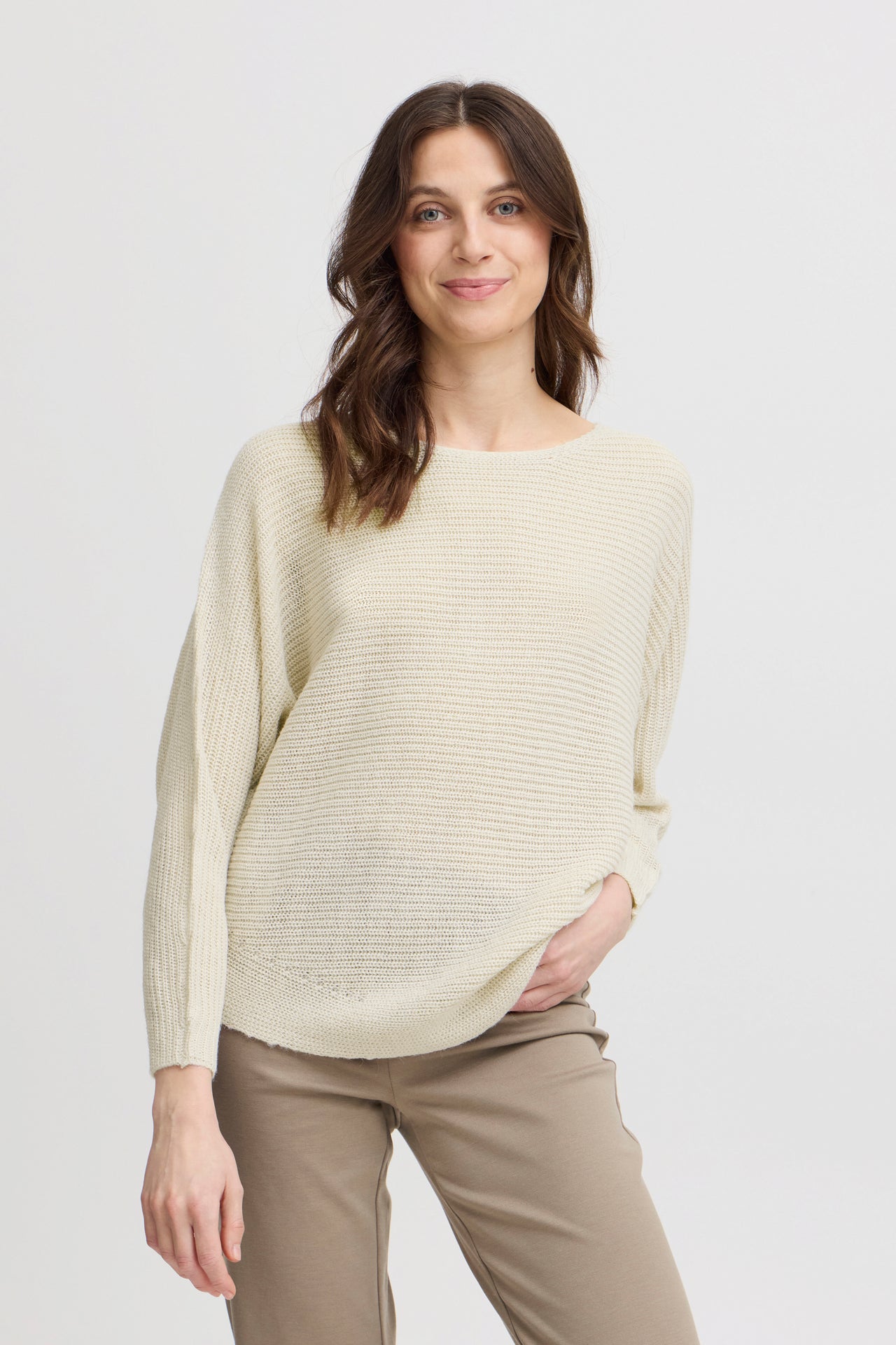 Fransa ERETTA Jumper - Limestone Melange