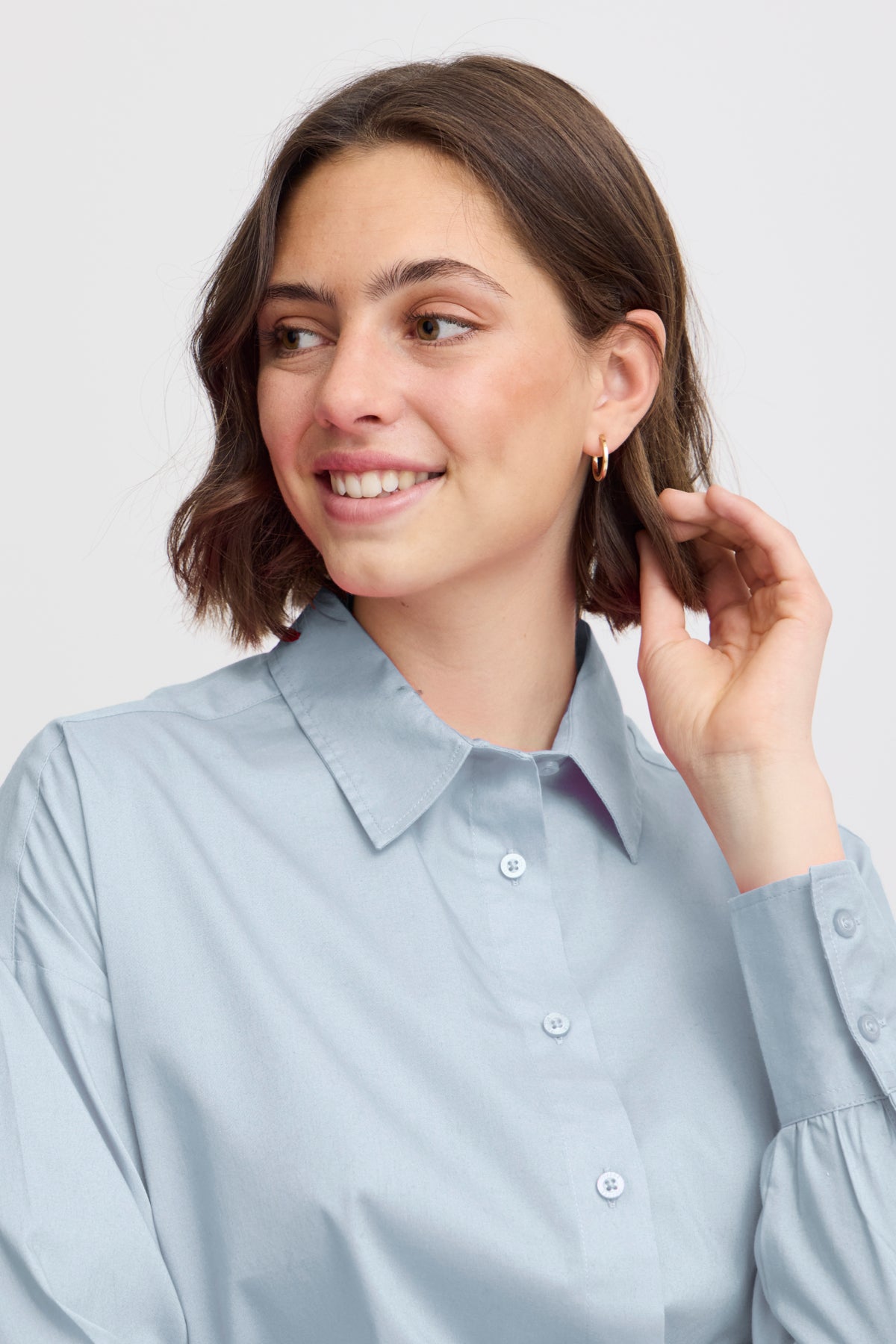 Fransa Long Sleeved Shirt - Cashmere Blue