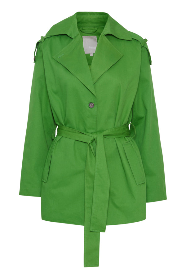 Fransa Nina Lime Green Trench Coat