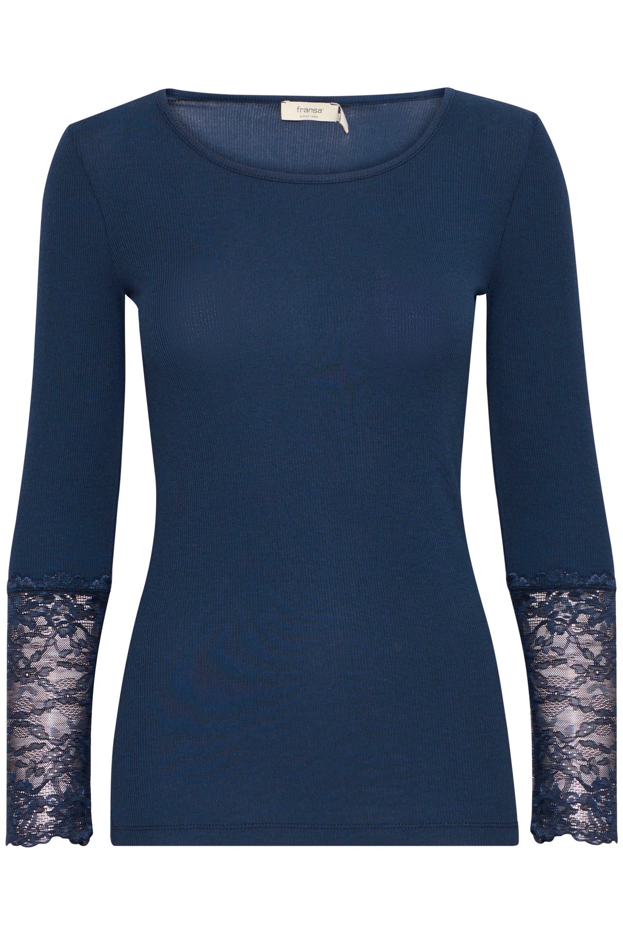 Fransa Long Sleeve Top - Dark Peacoat
