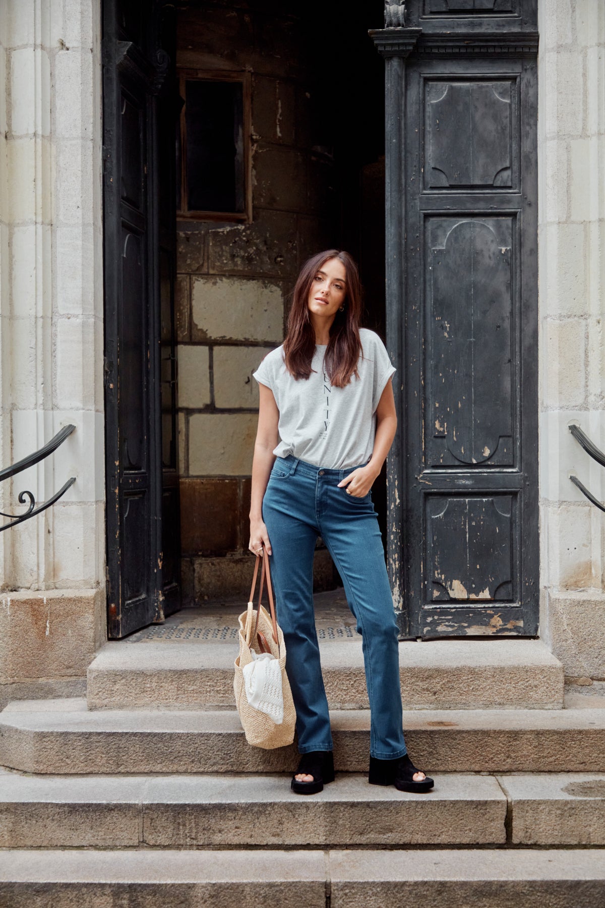 Fransa LUXE ELLITE Mid Blue Denim Jeans