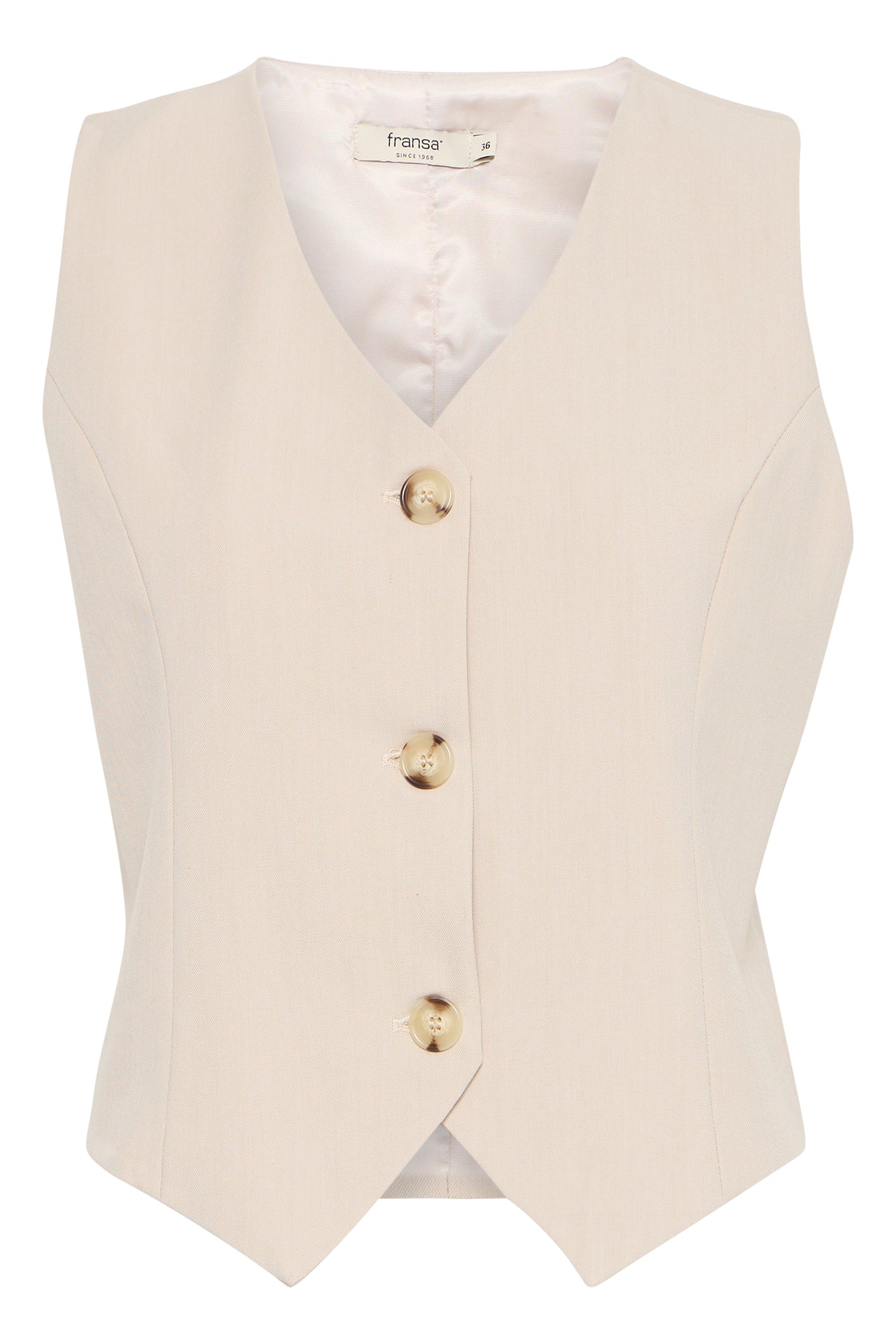 Fransa ABIGAIL Waistcoat - Oxford Tan