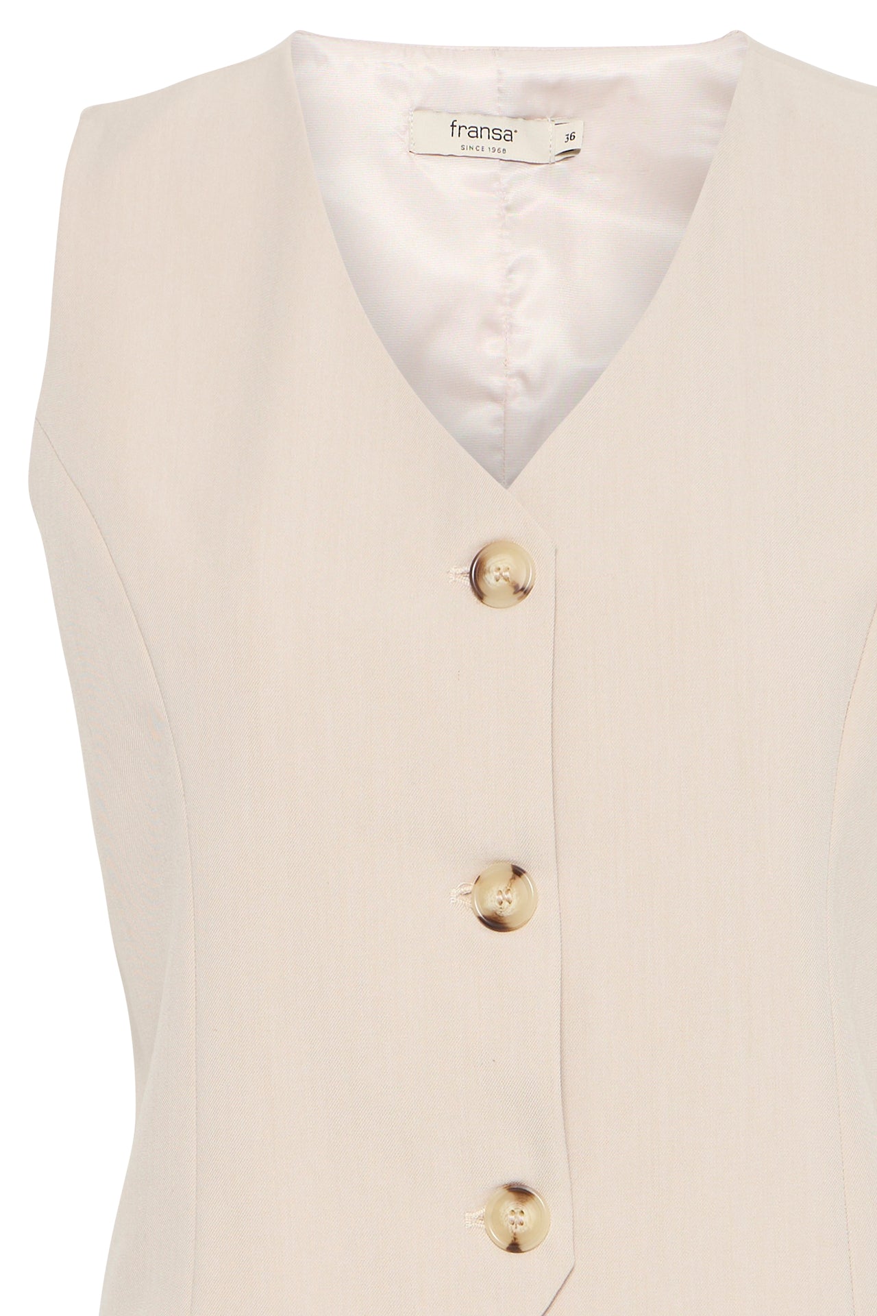 Fransa ABIGAIL Waistcoat - Oxford Tan