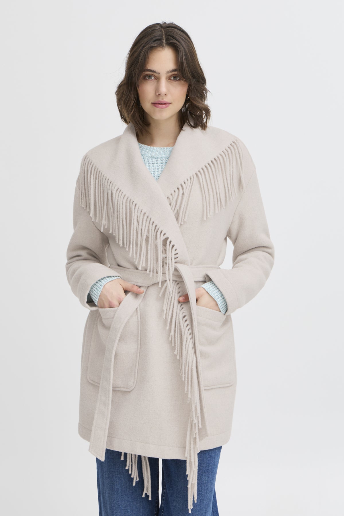 Fransa ANGELINA Jacket - Limestone Melange