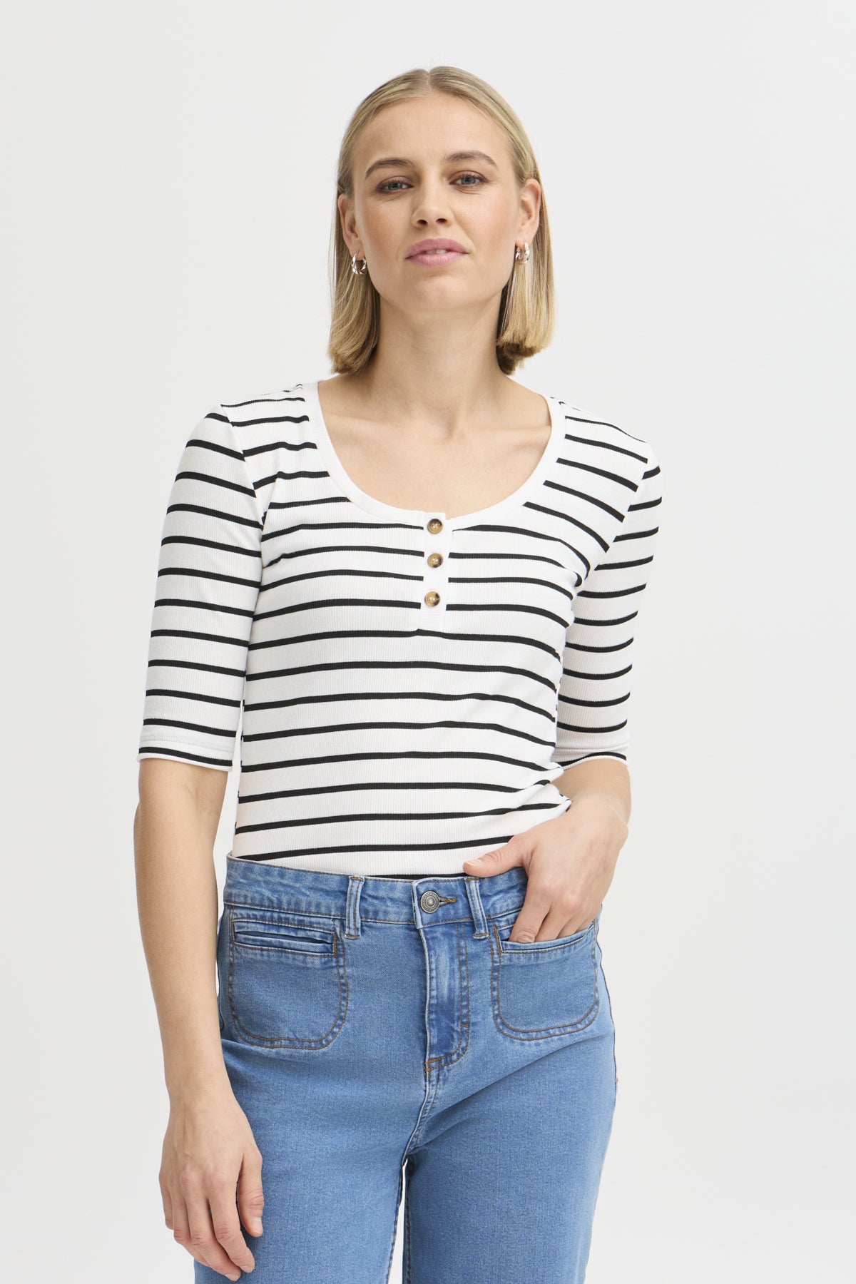 Fransa Zamond Striped T-shirt