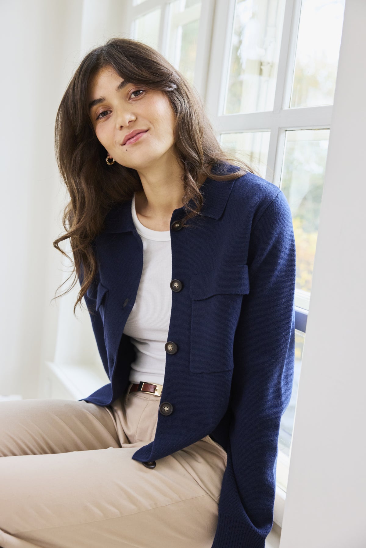 Fransa Rita Cardigan - Navy