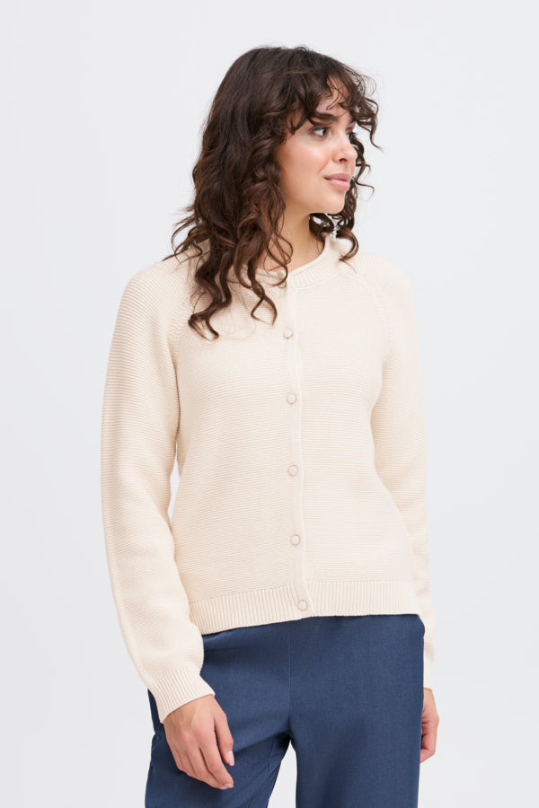 Fransa KATELEEN Knitted Cardigan - Birch