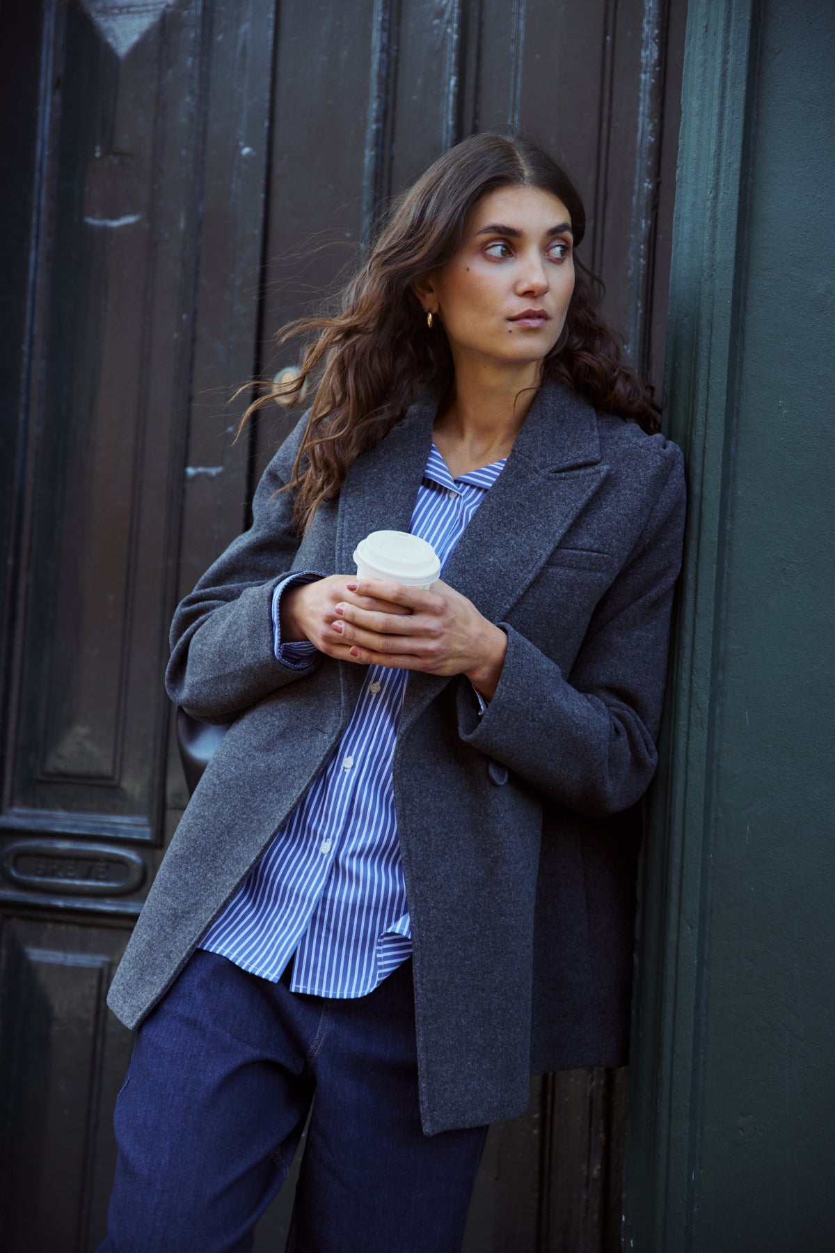 Fransa ELIZA Jacket - Charcoal Melange