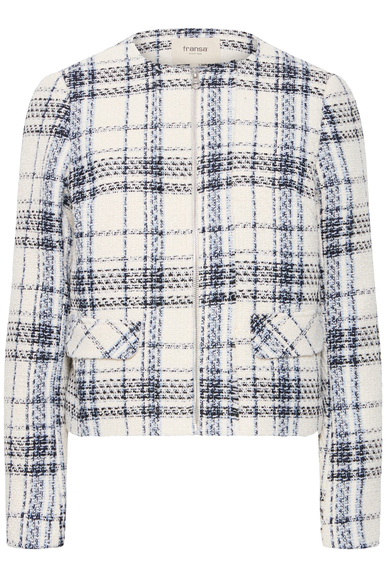 Fransa AMAYA Check Jacket - Bering Sea Art