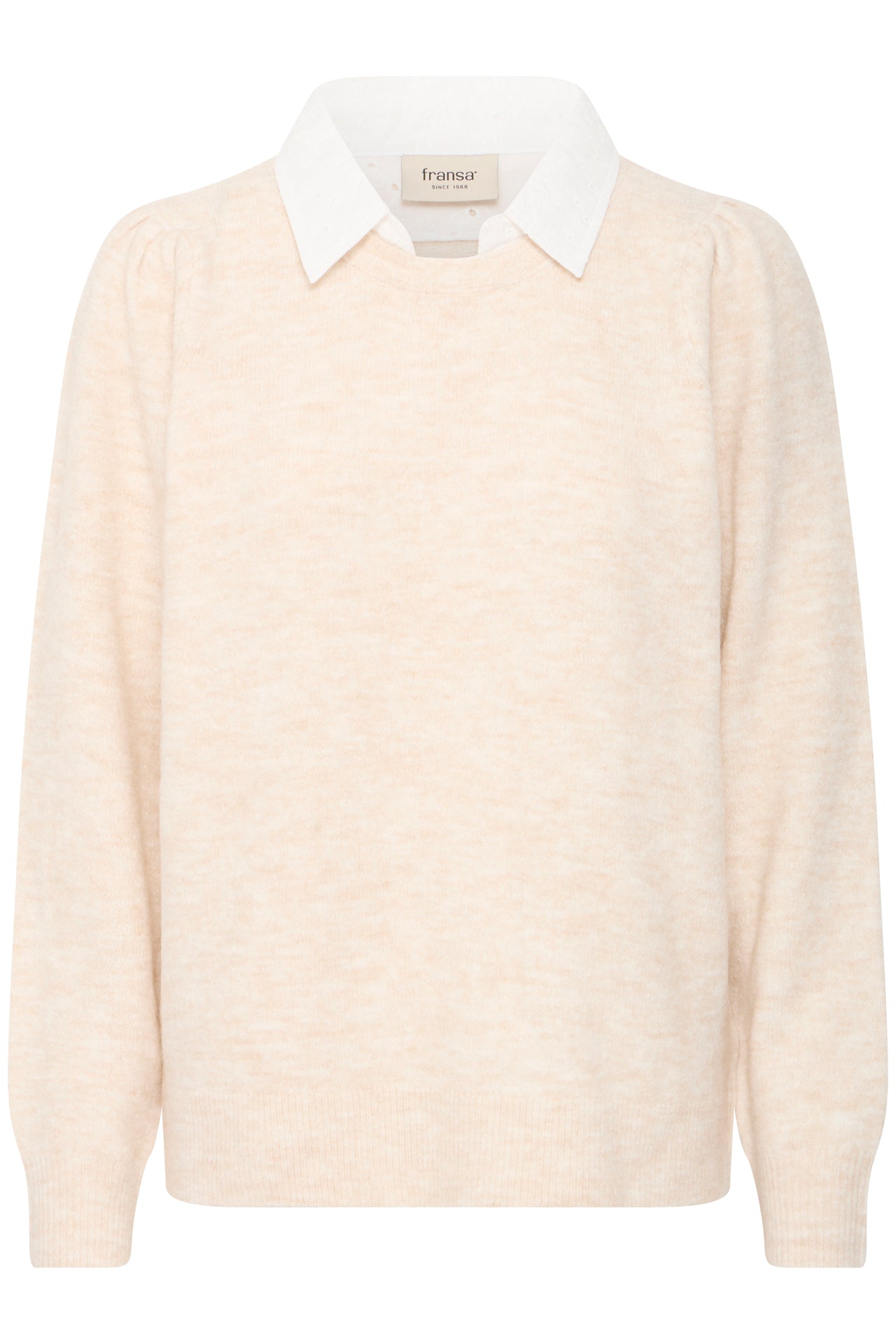 Fransa KATIEJO Jumper - Limestone Melange