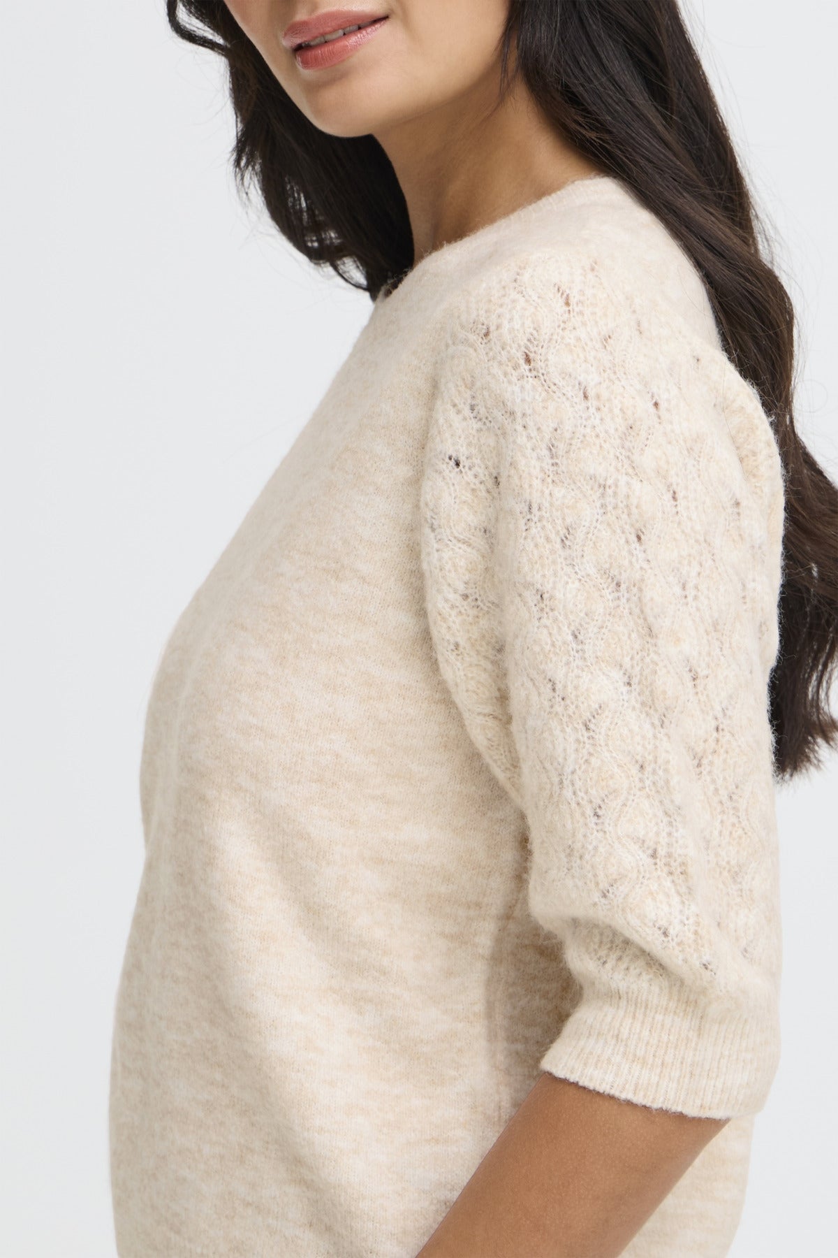 Fransa KANVA Jumper - Limestone Melange