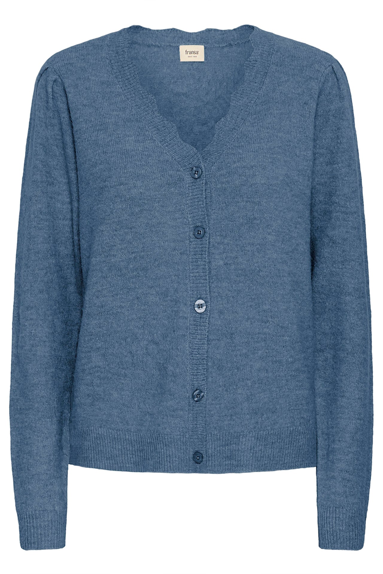 Fransa KANVA Cardigan - Bering Sea Melange