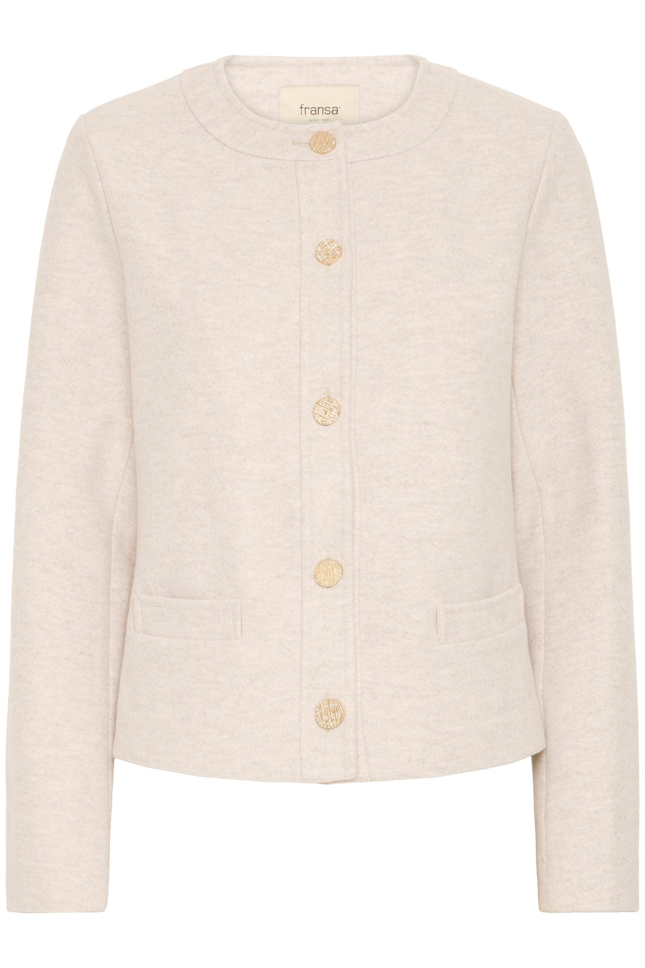 Fransa VILLA Jacket - Limestone Melange