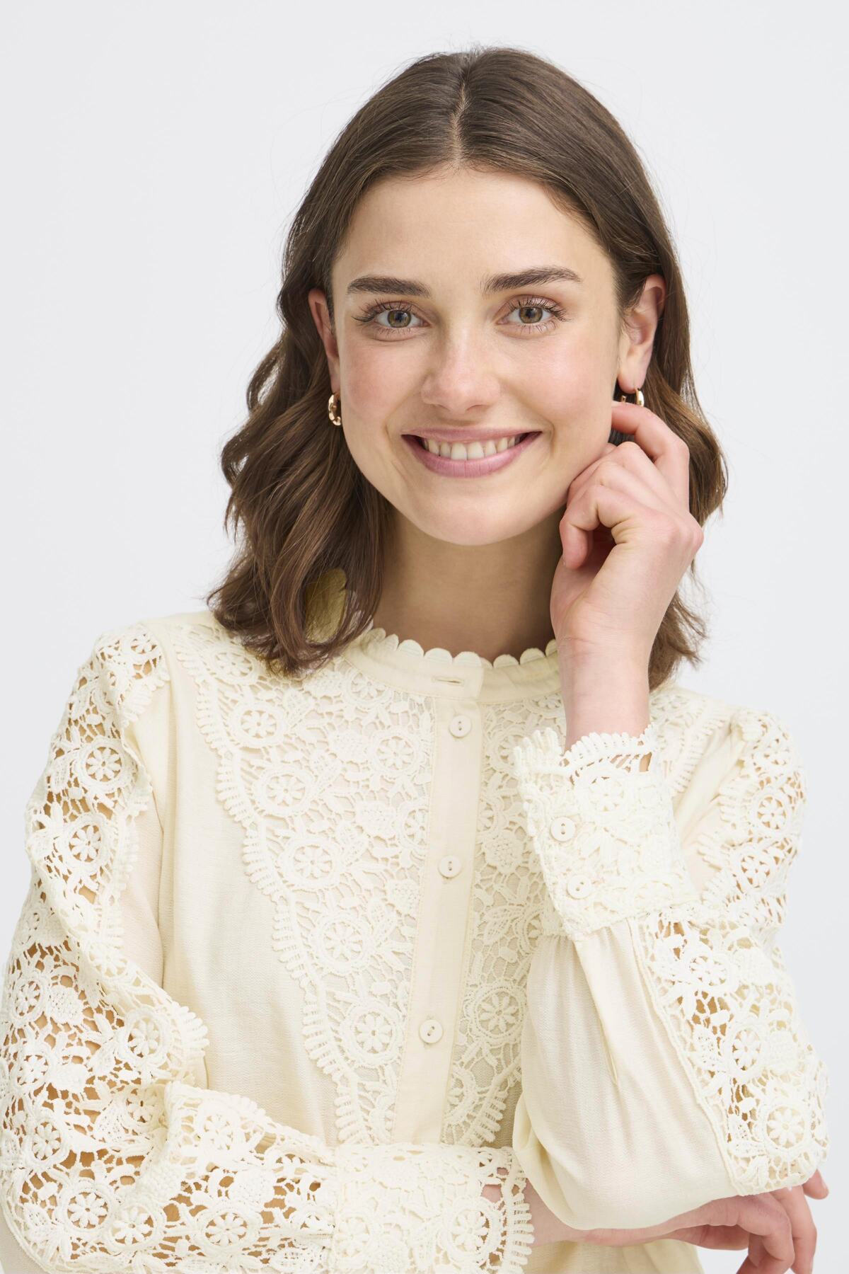 Fransa BLONDIE Blouse - Whisper White