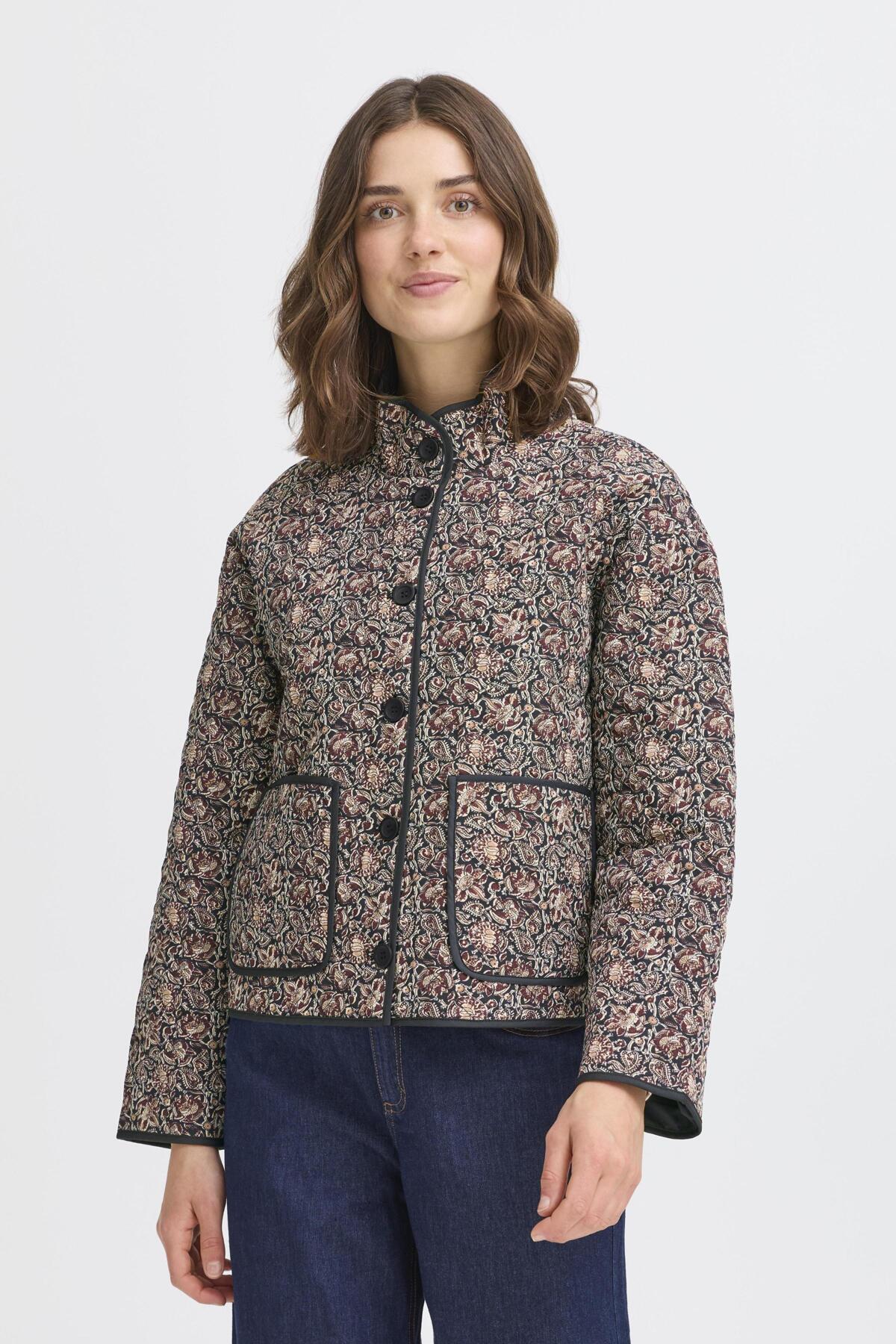 Fransa CLAUDINE Woven Jacket - Black Non Paisley