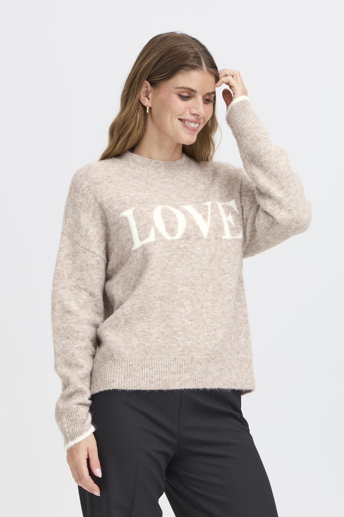 Fransa FLORENCE Jumper - Moon Rock Melange