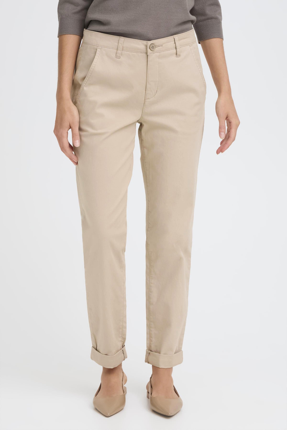 Fransa CATJA Trousers - Oxford Tan