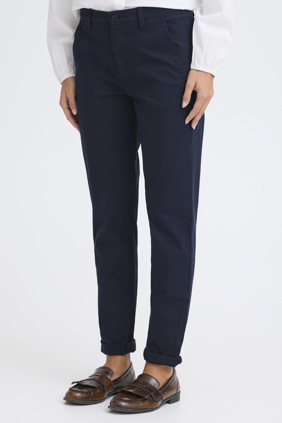 Fransa CATJA Trousers - Navy Blazer