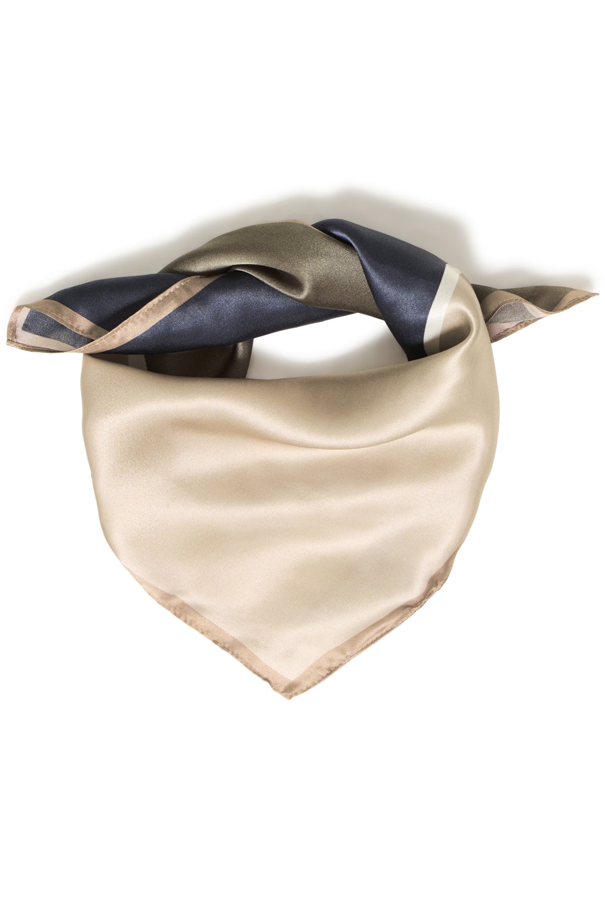 Fransa SILLA Silk Scarf - Check Smokey Olive